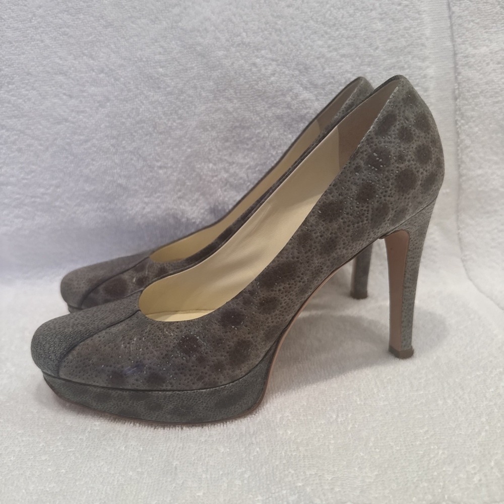 Helmut Lang Leather Platform Pumps Shoes Size 38, US 8 - Picture 4 of 9